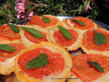 Mini Tatin tomate mozzarella