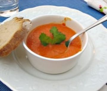 Crème de poivrons rouges au mascarpone