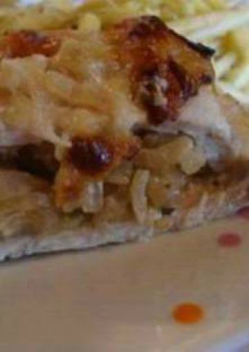 Escalopes de porc farcies aux oignons sucre et bière