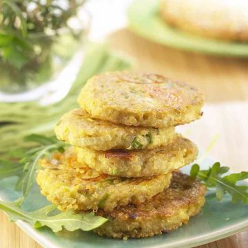 Galettes de quinoa aux poireaux