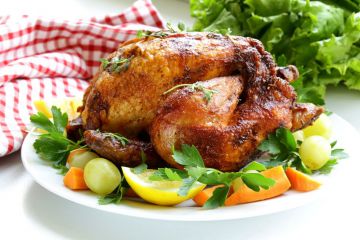Poulet rôti au raisin