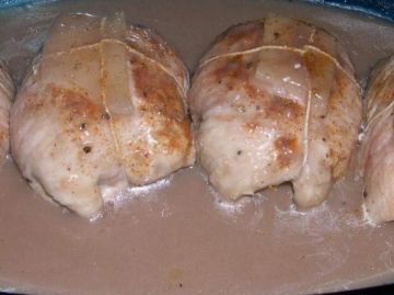 Paupiette de dinde et son jus en sauce