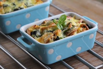 Petits gratins aux épinards et camembert