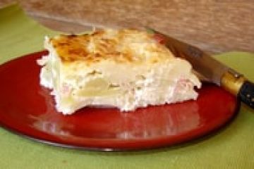 Lasagnes de pommes de terre au jambon