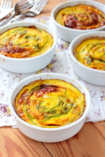 Clafoutis aux carottes, orange, fromage frais et cumin