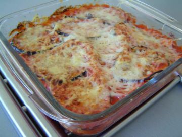 Aubergines et dinde en gratin