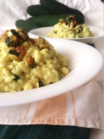 Risotto de courgettes et lait de coco au curry