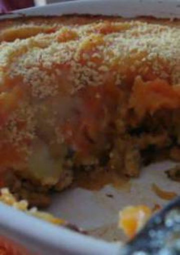Hachis parmentier de porc aux épices et à la purée de carotte