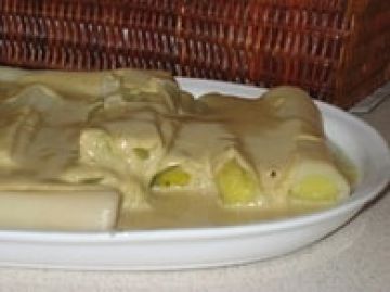 Blancs de poireaux à la sauce curry