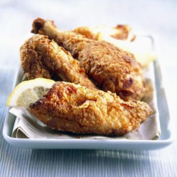 Poulet pané et frit