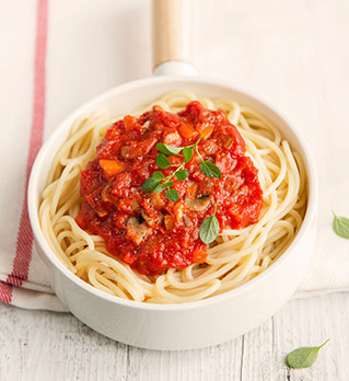 Spaghetti à la Bolognaise végétarienne
