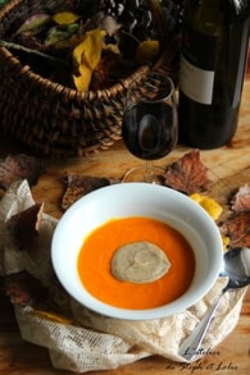 Duo de veloutés de potimarron et cèpes