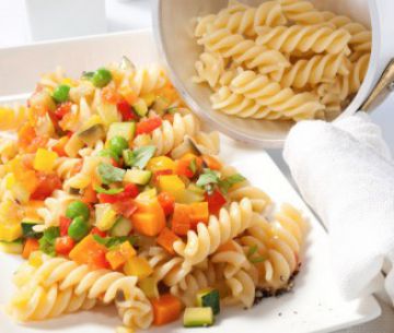 Fusilli aux légumes du potager