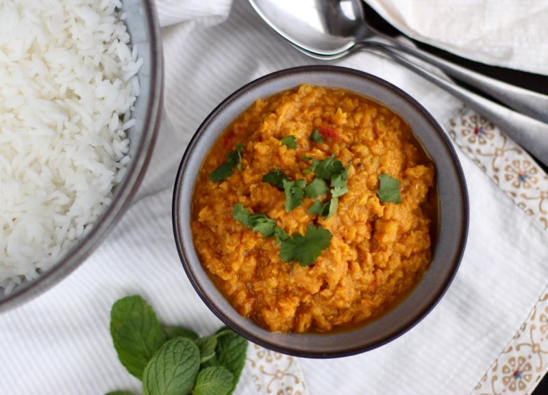 Dhal {lentilles corail à l'indienne} au Thermomix