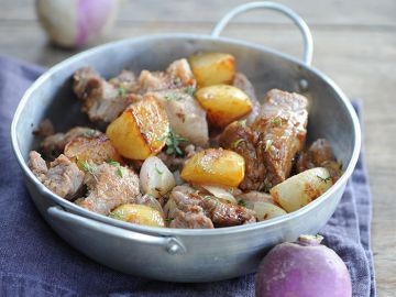 Cocotte de veau aux navets caramélisés