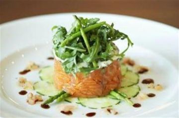 Terrine de saumon fumé à la roquette et aux asperges
