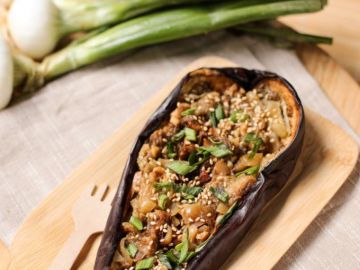 Aubergine grillée sauce sésame